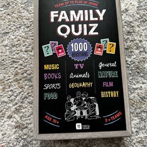 Family Quiz Challenge Board Game - Black and Multicolor